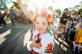 The girl in embroidery