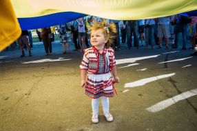 The girl in embroidery