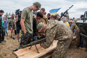 Акция «Донетчина встречает своих защитников» на горе Карачун