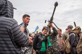 Акция «Донетчина встречает своих защитников» на горе Карачун