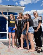 Marina Poroshenko in the Lugansk region