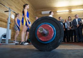 Training in the weightlifting hall