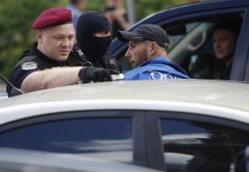 Detention of provocateurs near the Embassy of Germany