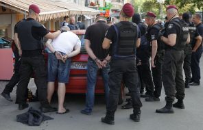 Detention of provocateurs near the Embassy of Germany