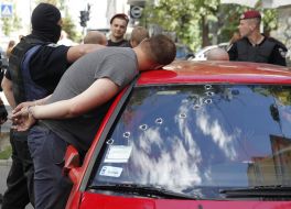 Detention of provocateurs near the Embassy of Germany