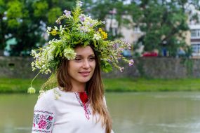 The girl in embroidery