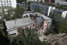Consequences of gas explosion in an apartment building in Kiev