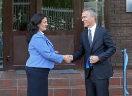 Ivanna Klimpush-Tsintsadze and Jens Stoltenberg