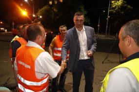 Vitali Klitschko inspected the repair of Povitroflotsky avenue