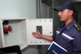 Checking the fire condition of an apartment building