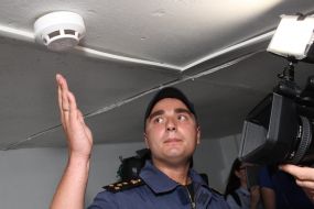 Checking the fire condition of an apartment building