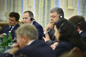 Pavel Klimkin. Petro Poroshenko and Igor Rainin