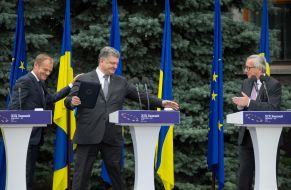 Петро Порошенко, Дональд Туск та Жан-Клод Юнкер