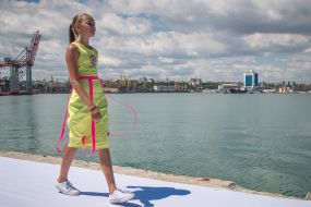 Model on the raid mole of the Vorontsov lighthouse in Odessa