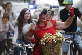 Участница велопарада