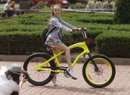 Girl on a bicycle