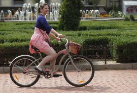 Girl on a bicycle