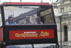 Two-story excursion bus