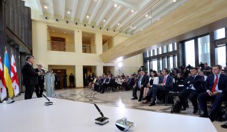 Petr Poroshenko and Georgi Margvelashvili