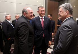 Petro Poroshenko, Zurab Pataradze, Georgy Margvelashvili