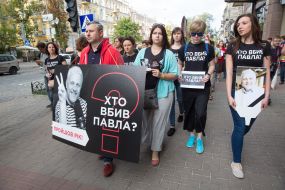 The action in memory of the journalist Pavel Sheremet