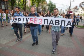 The action in memory of the journalist Pavel Sheremet