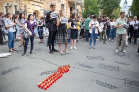 The action in memory of the journalist Pavel Sheremet