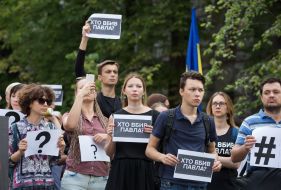 The action in memory of the journalist Pavel Sheremet