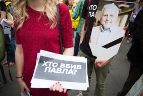 The action in memory of the journalist Pavel Sheremet