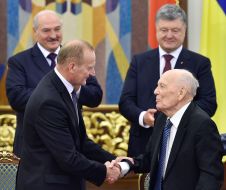 Petr Poroshenko, Boris Paton and Alexandr Lukashenko