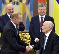 Petr Poroshenko, Boris Paton and Alexandr Lukashenko