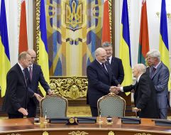 Petr Poroshenko, Boris Paton and Alexandr Lukashenko