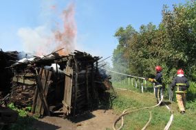 Fire in the economic building