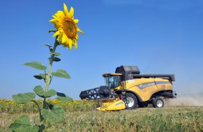 Комбайн в поле