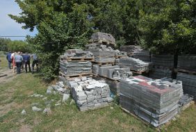 Repair works in the Victory Park in Brovary
