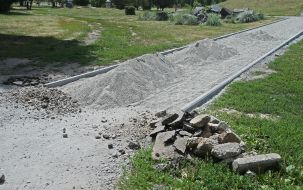 Repair works in the Victory Park in Brovary