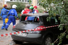 An explosion in a multistory building in Goloseevsky district