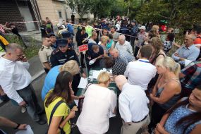 An explosion in a multistory building in Goloseevsky district