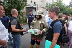 An explosion in a multistory building in Goloseevsky district