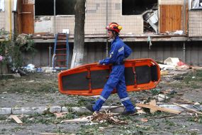 An explosion in a multistory building in Goloseevsky district