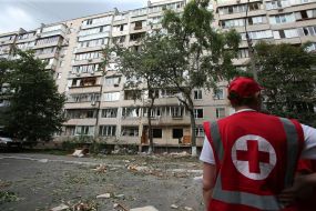 An explosion in a multistory building in Goloseevsky district