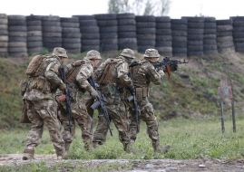 Demonstrative performances of servicemen