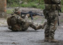 Demonstrative performances of servicemen