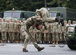 Demonstrative performances of servicemen