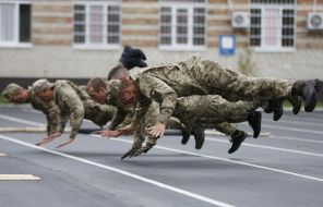 Demonstrative performances of servicemen