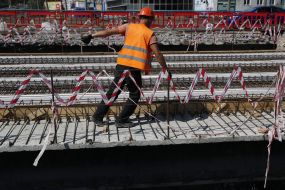 Repair of overpass in Kiev