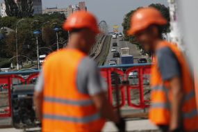Repair of overpass in Kiev