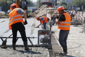 Repair of overpass in Kiev