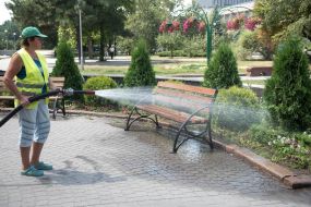 Watering of green plantations