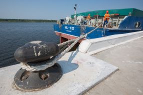 Barge with watermelons